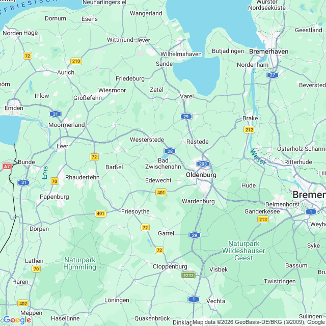 Karte von Bad Zwischenahn