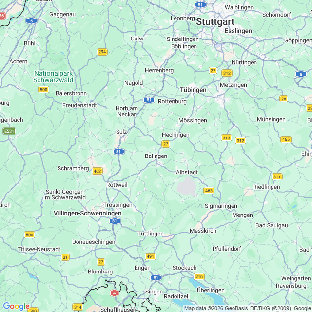 Karte von Balingen