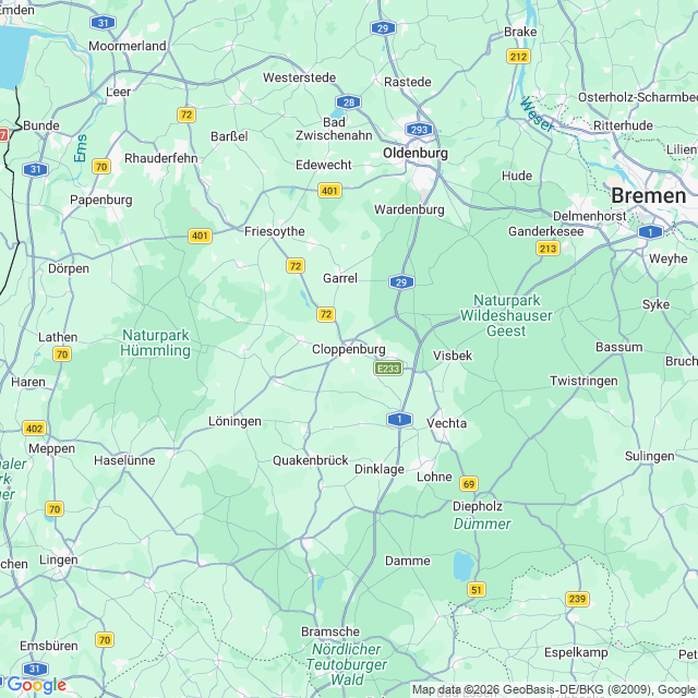 Karte von Cloppenburg