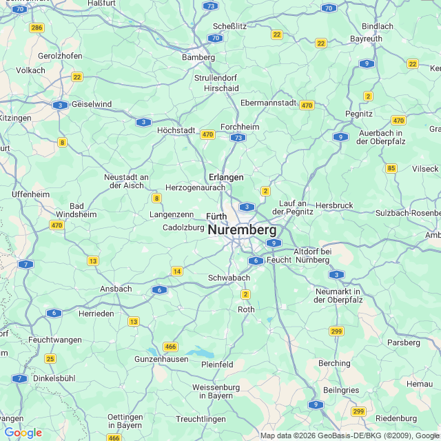 Karte von Fürth