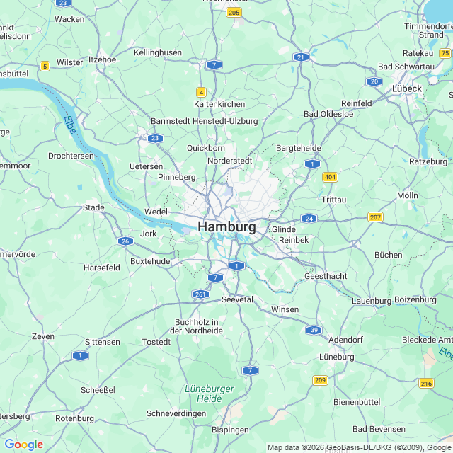 Karte von Hamburg