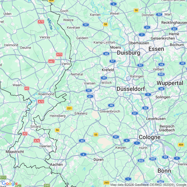 Karte von Mönchengladbach