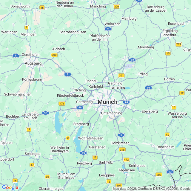 Karte von München Obermenzing