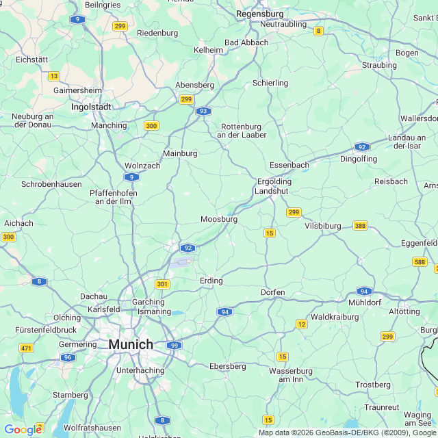 Karte von Moosburg a.d. Isar
