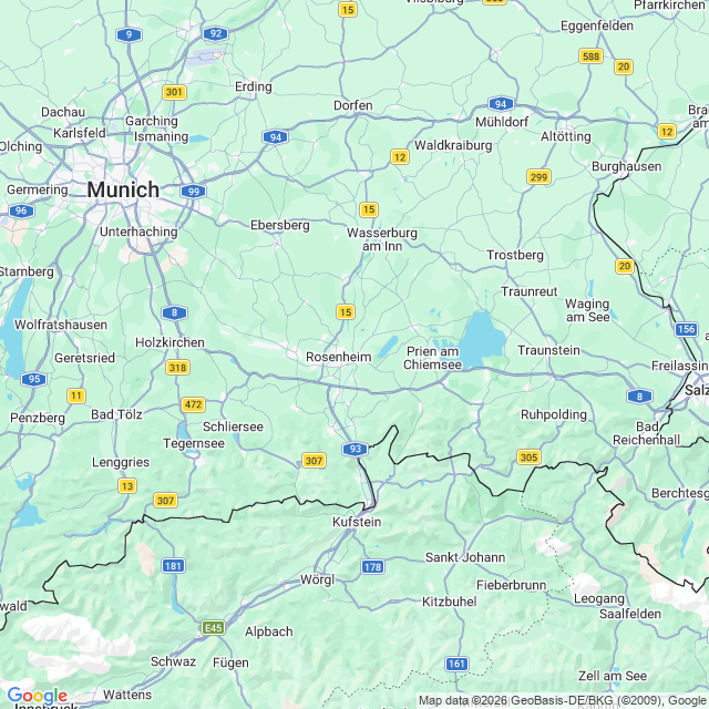 Karte von Rosenheim Landkreis