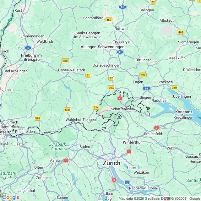 Karte von Stühlingen