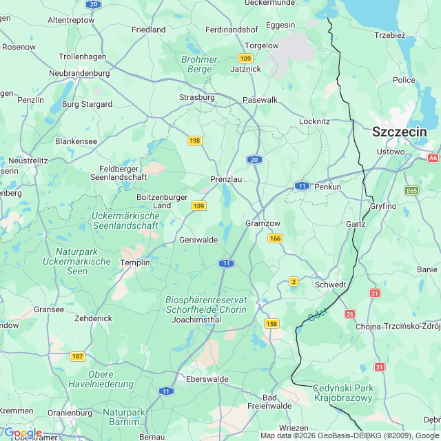 Karte von Uckermark
