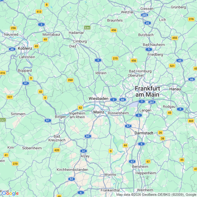 Karte von Wiesbaden